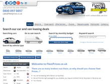Tablet Screenshot of fleetprices.co.uk